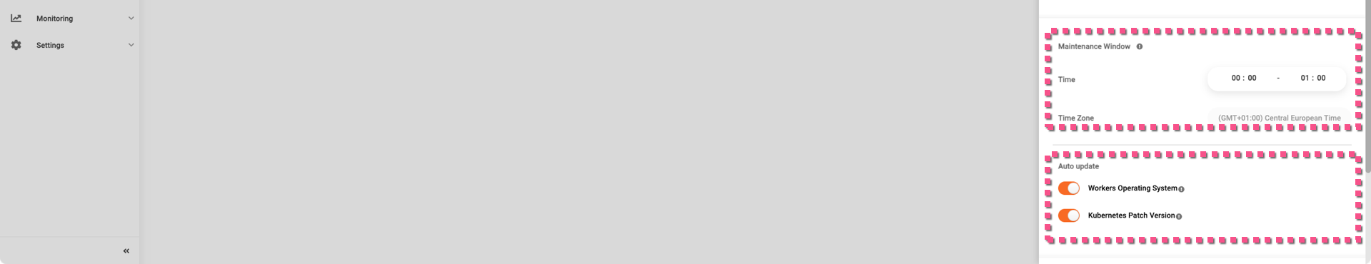 Maintenance window and auto-updates