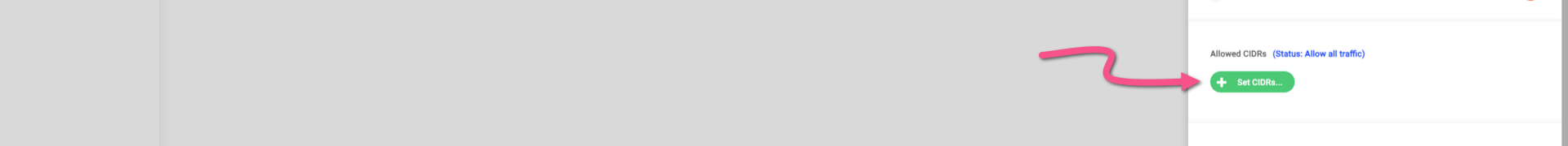 You may optionally define networks to allow cluster access from