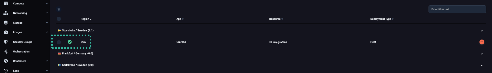 Grafana is deployed