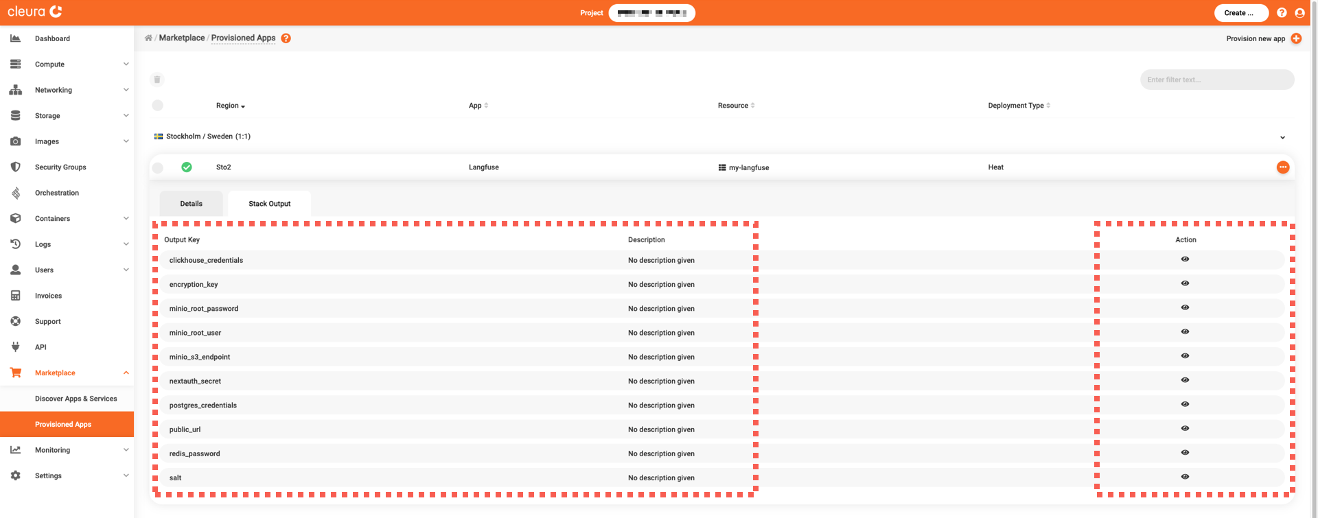 Locate the public URL