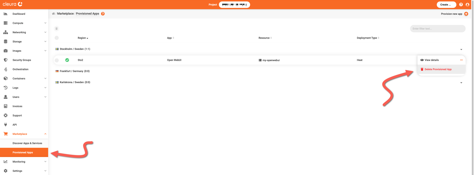 Request the deletion of Open WebUI