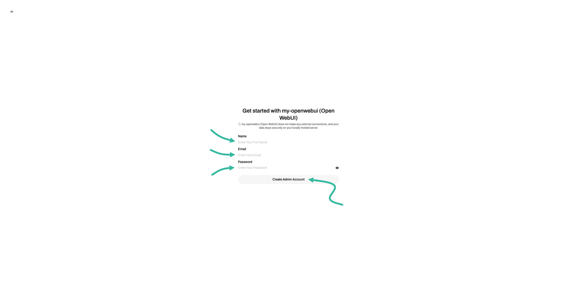 Create a new admin user