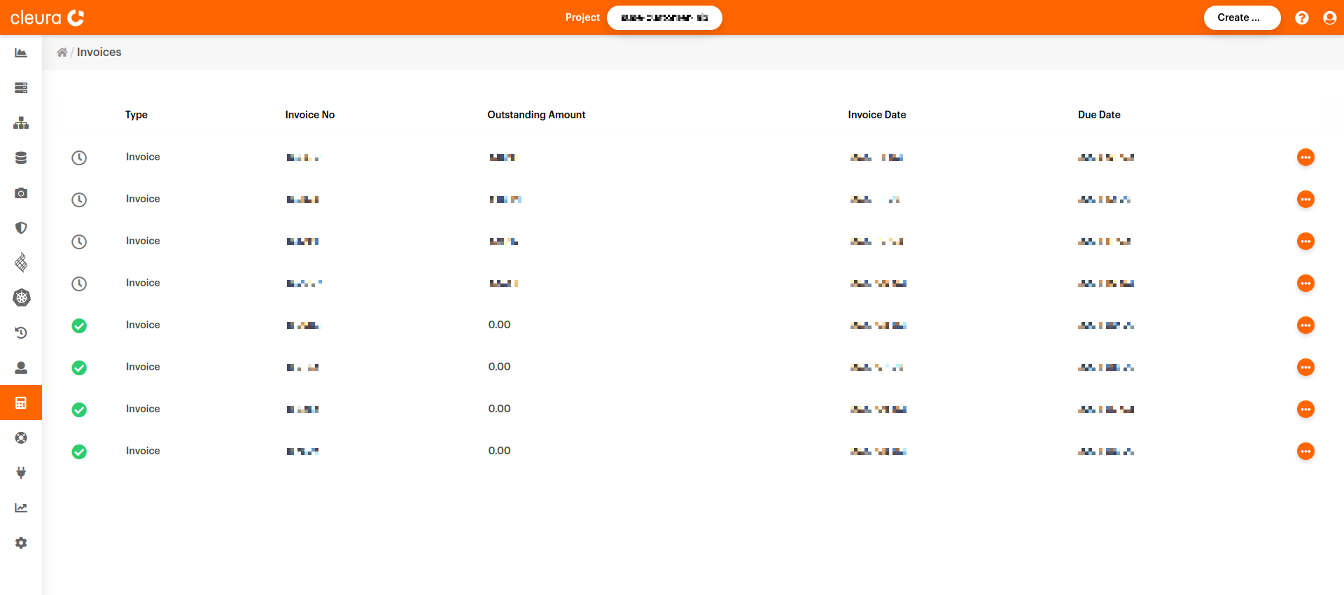 Paid invoices