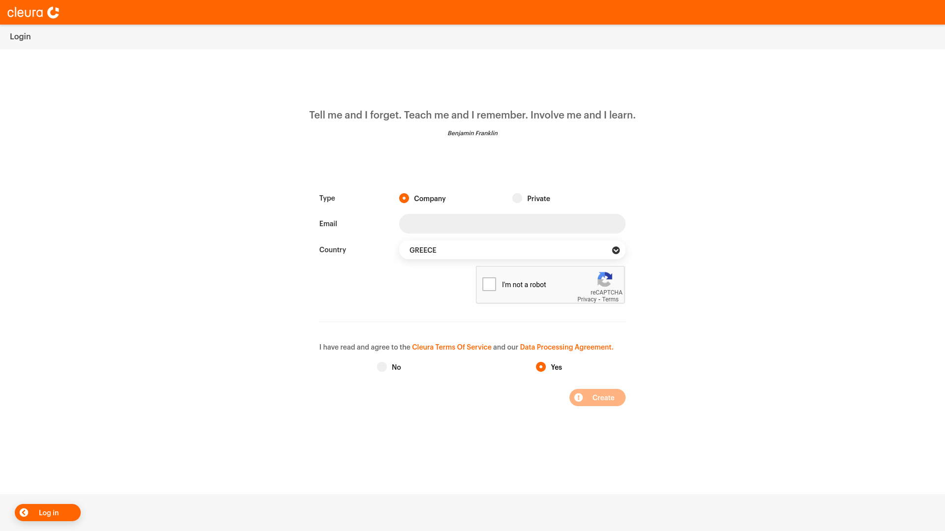 Type in necessary details