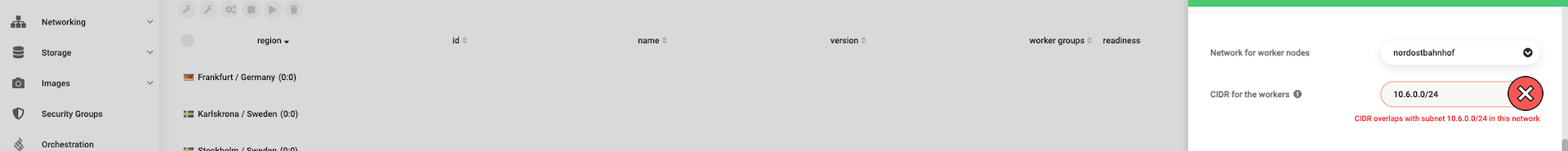 Select a pre-existing network