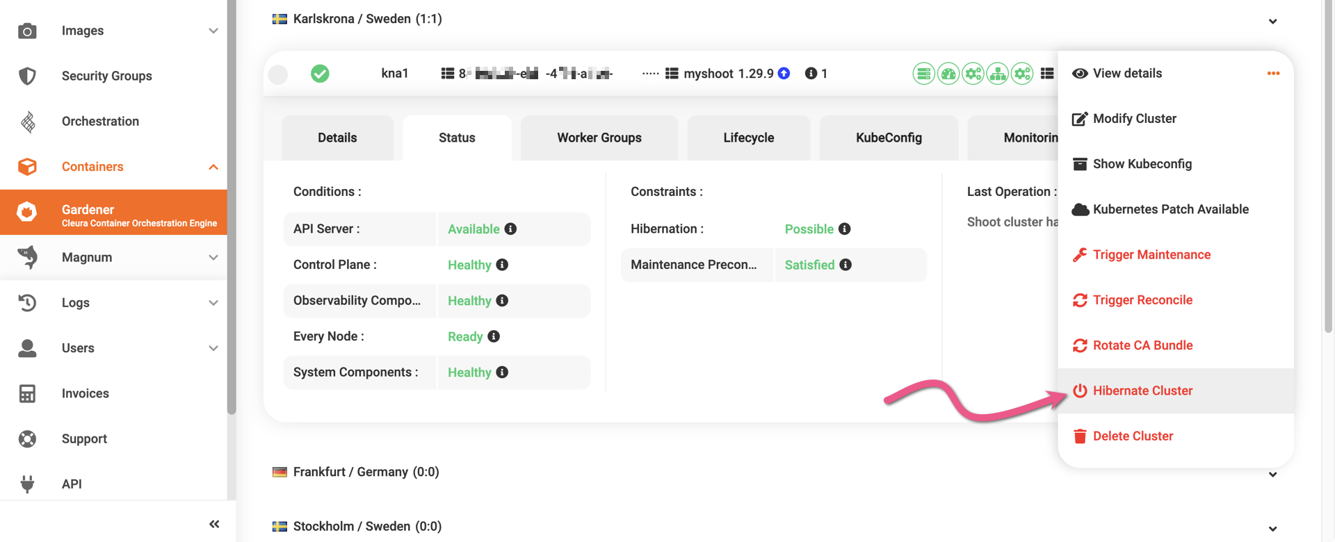 Hibernate cluster