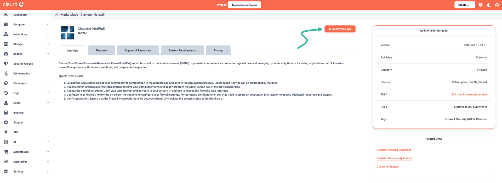 Start the firewall deployment process