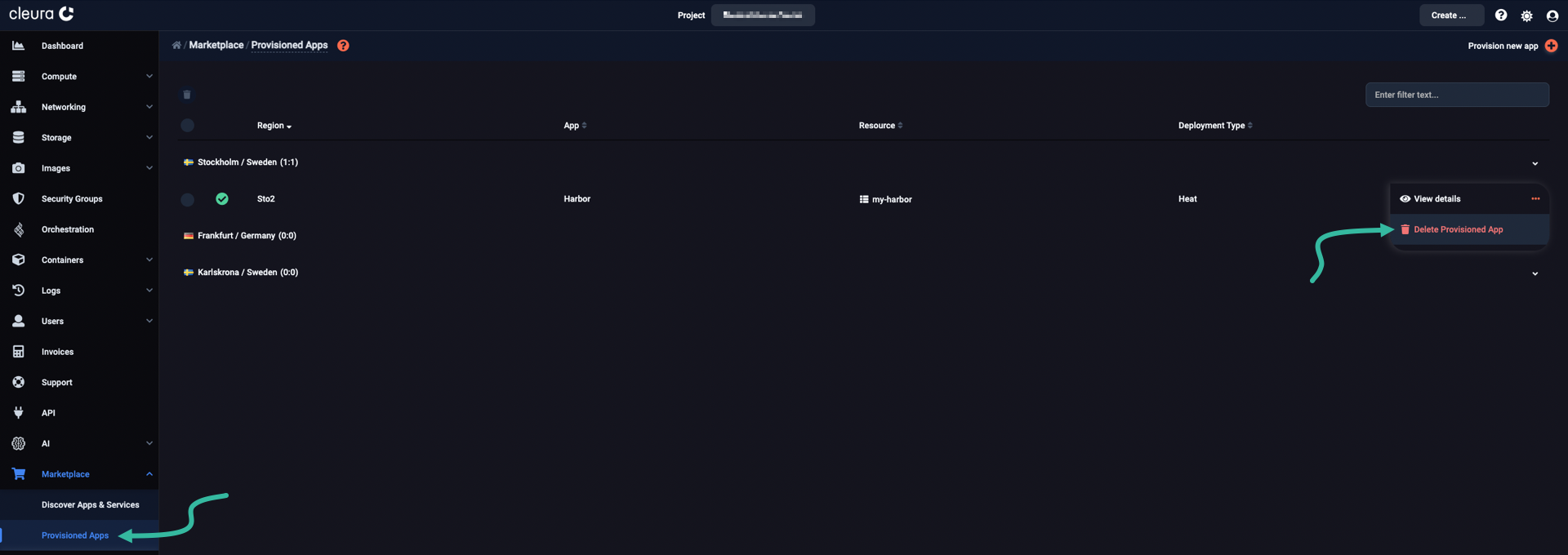 Request the deletion of Harbor