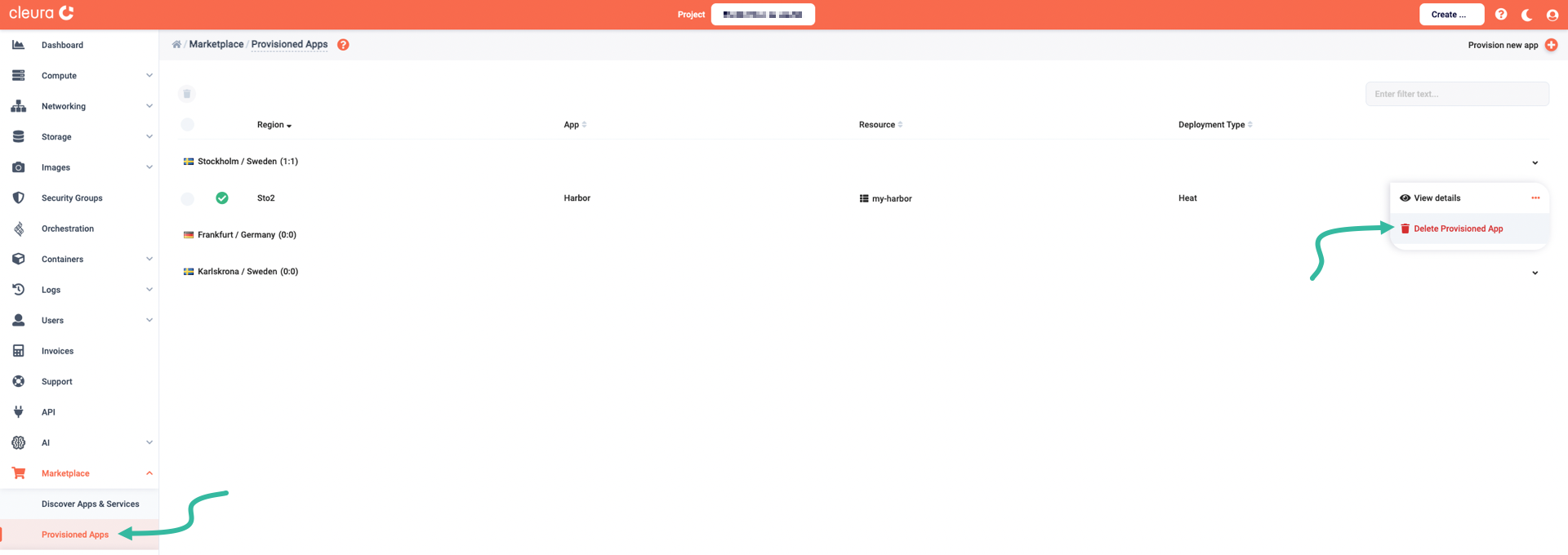 Request the deletion of Harbor