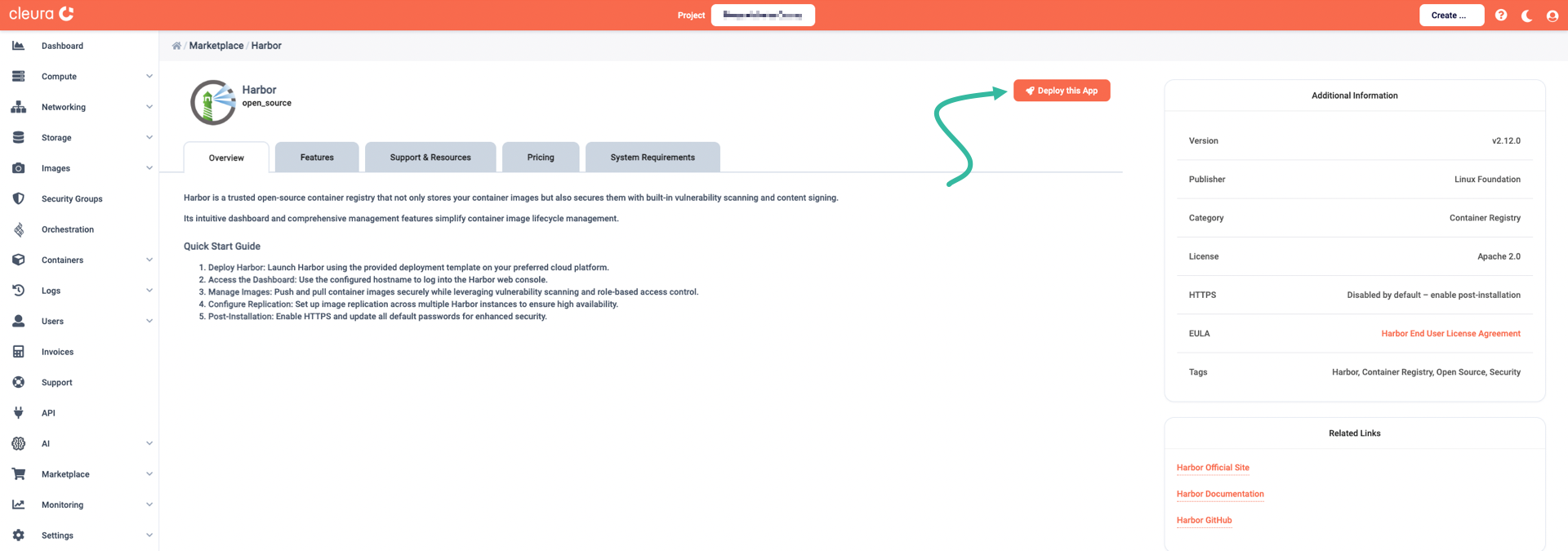 Start the Harbor deployment process