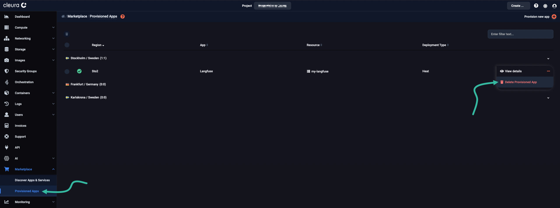 Request the deletion of Langfuse