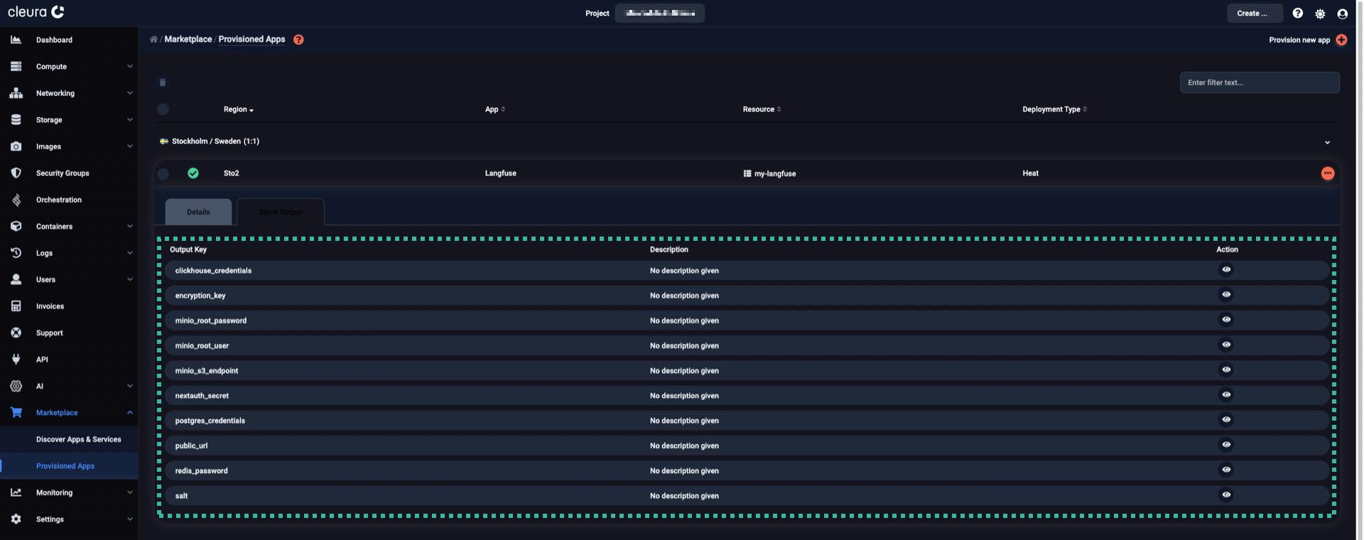 Locate the public URL