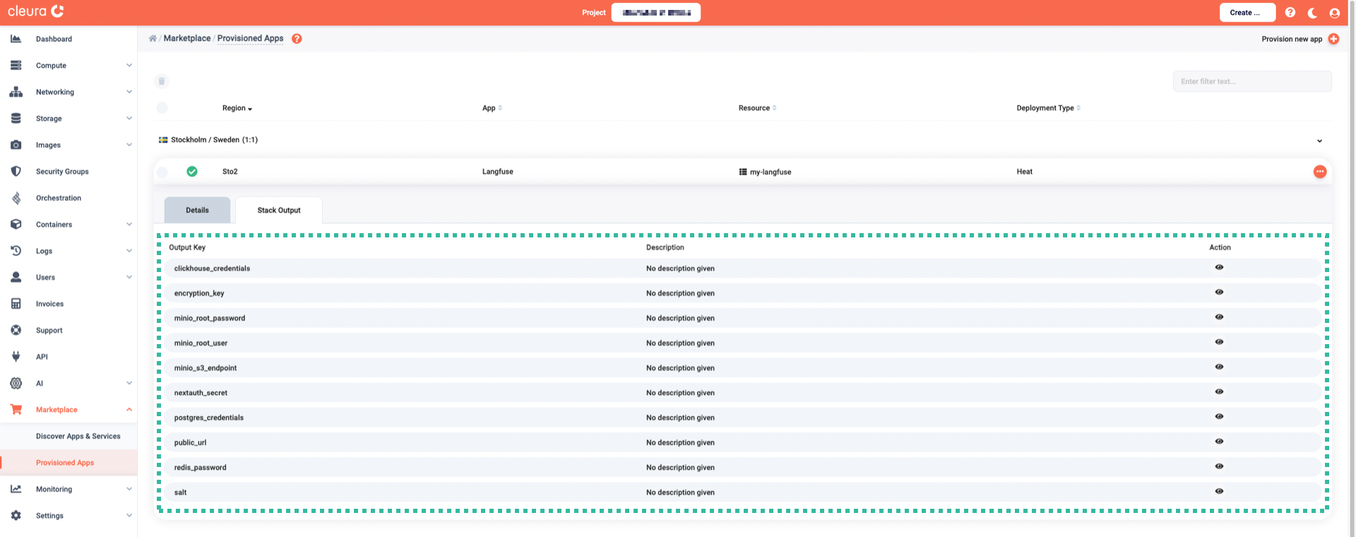 Locate the public URL