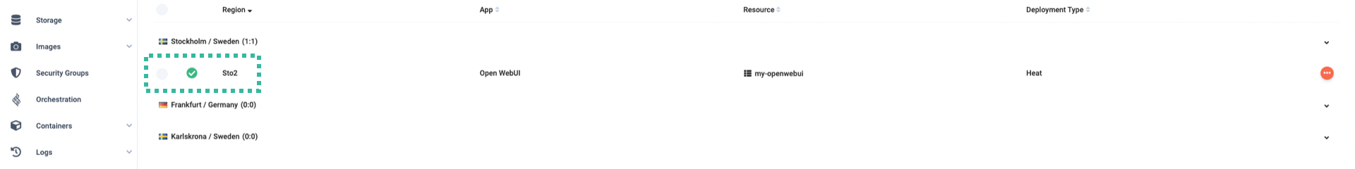Open WebUI is deployed