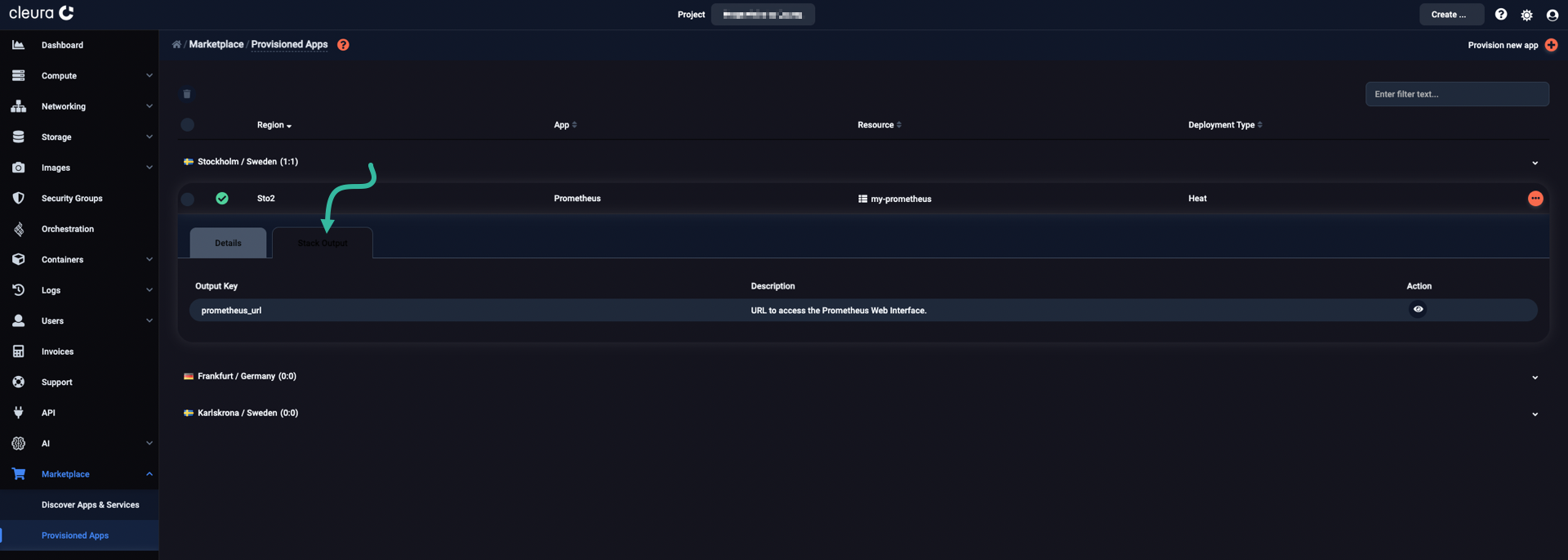 Get default credentials and URL