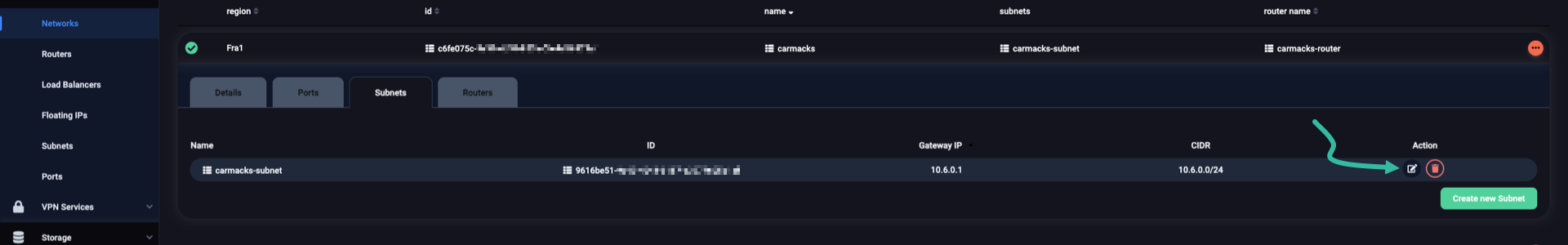 Network subnets