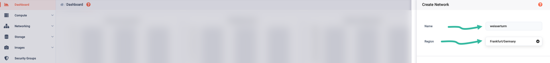 New network name and region