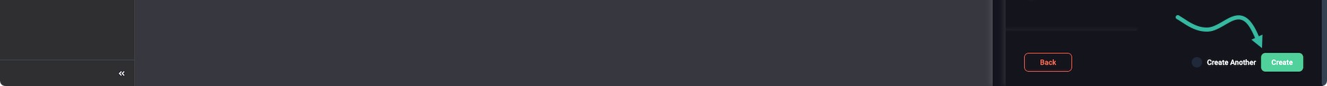 Initiate server creation process