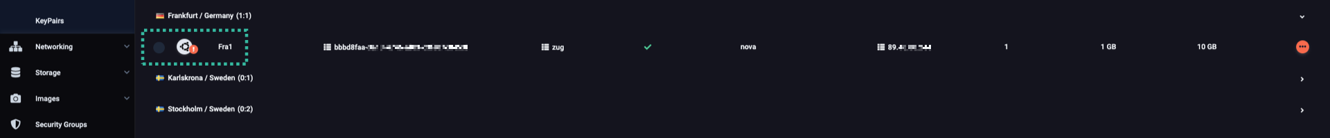 The exclamation mark at the left indicates that the server has finihsed booting into rescue mode