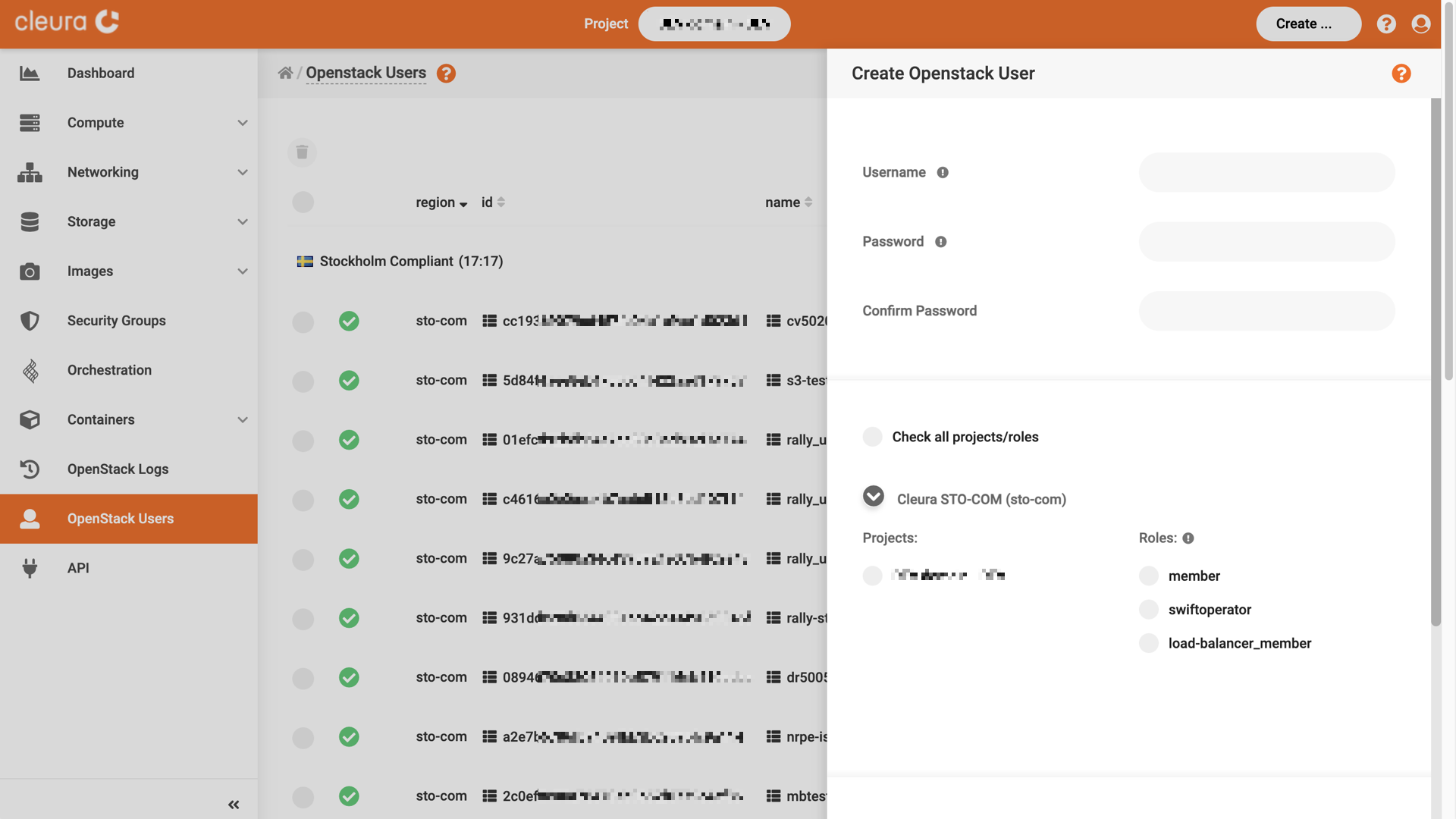 Create new OpenStack user