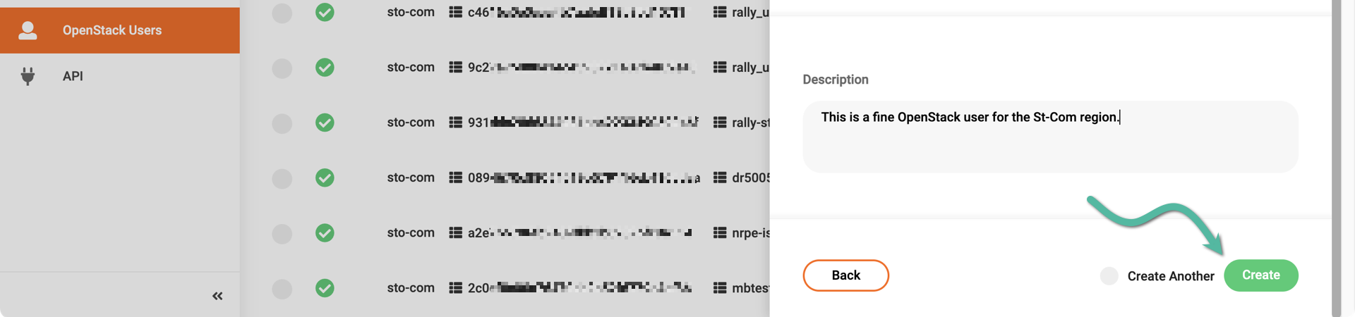 User description and creation