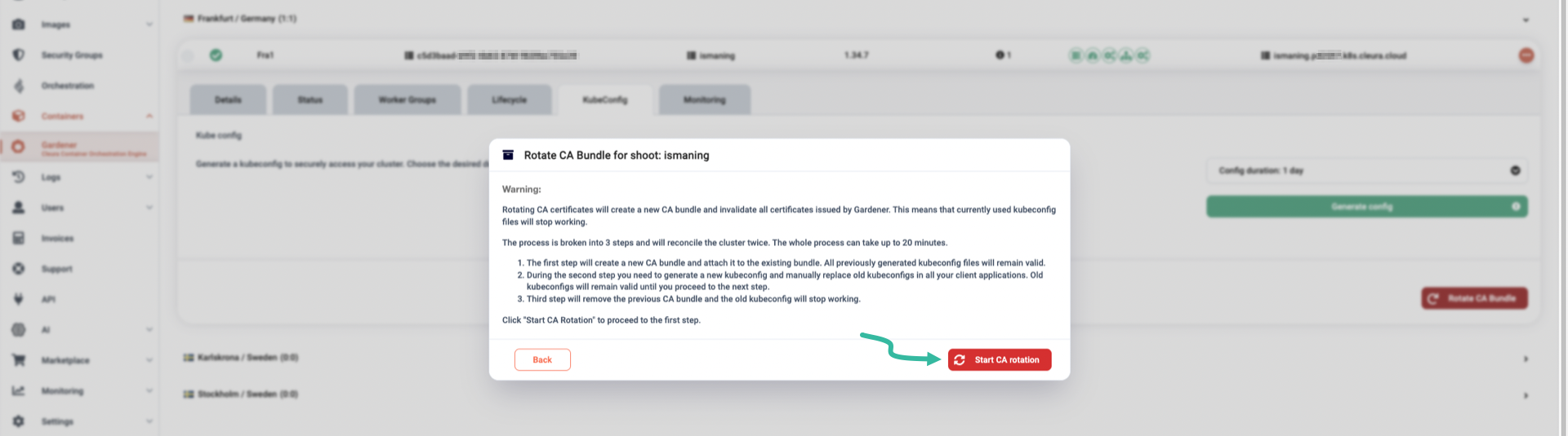 Detailed information regarding the whole CA bundle rotation process