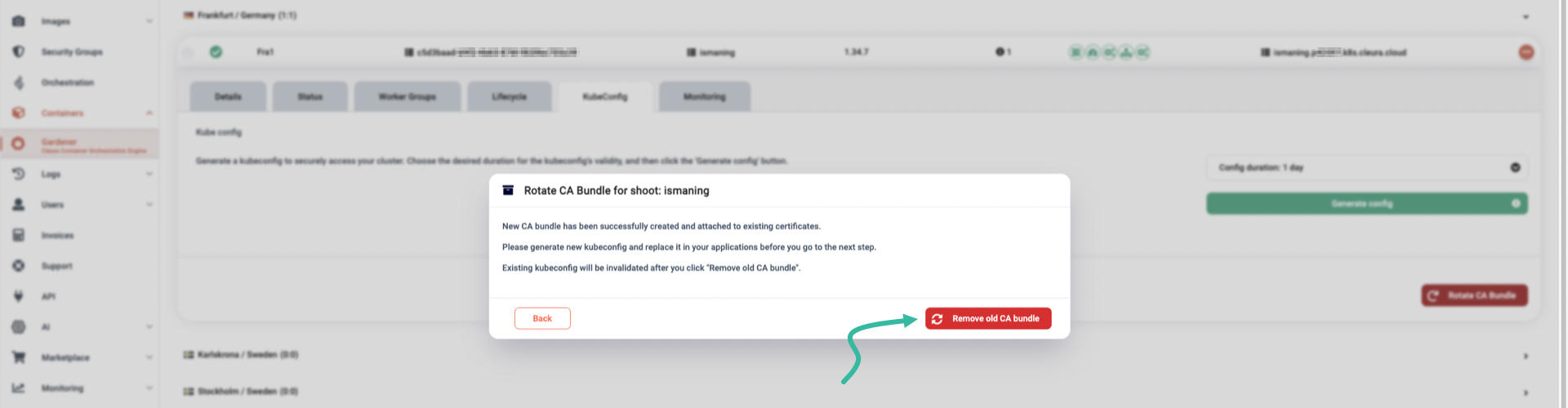 Removing the old CA bundle