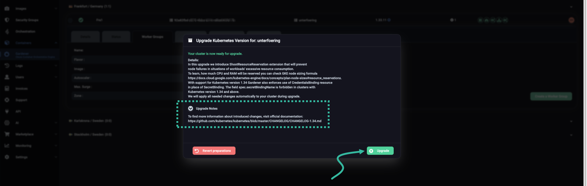 Upgrade notes are available