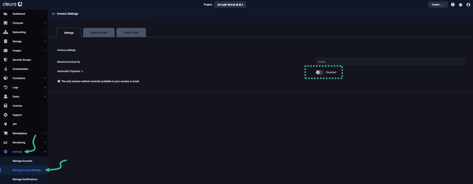 Enable or disable automatic payments
