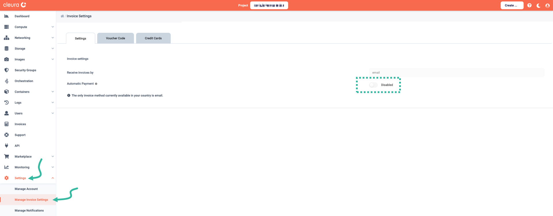 Enable or disable automatic payments