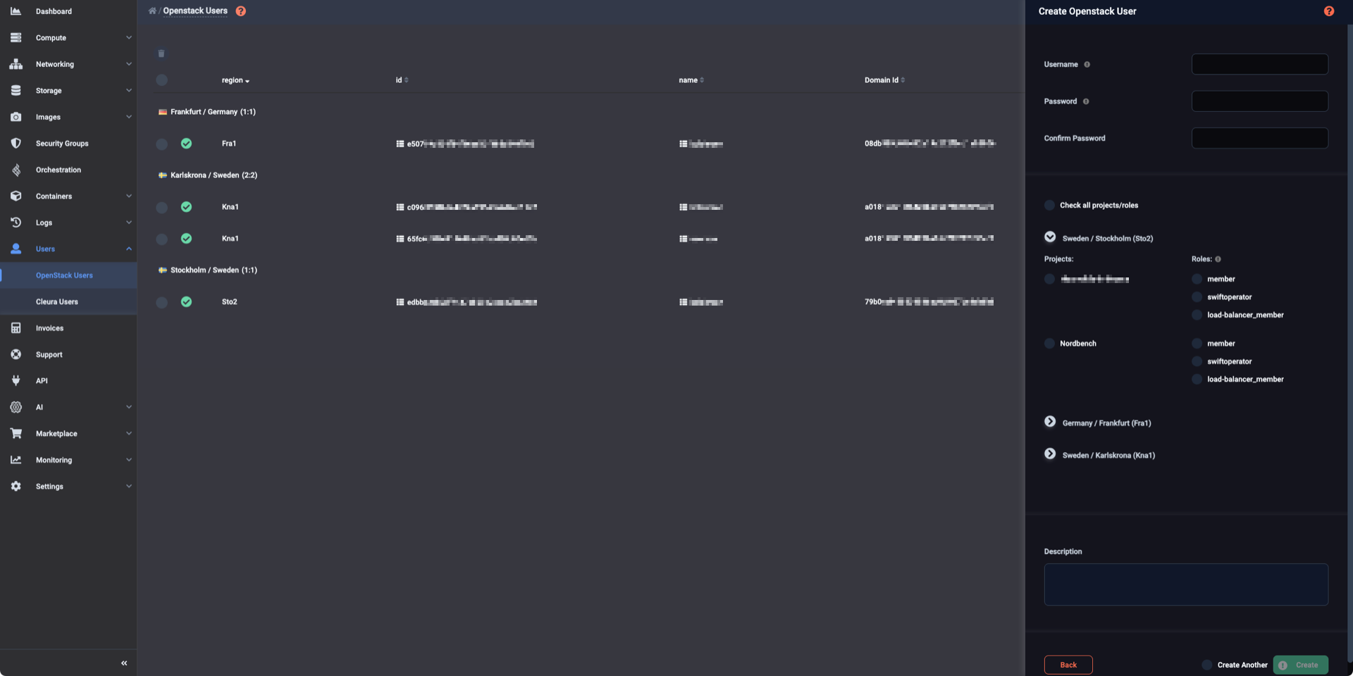 Create new OpenStack user