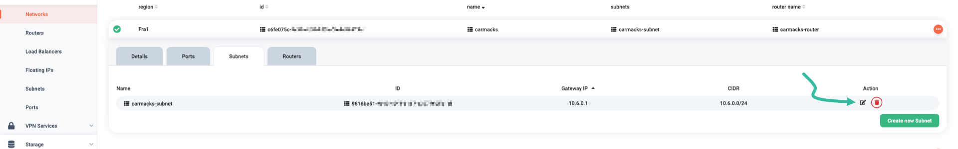 Network subnets
