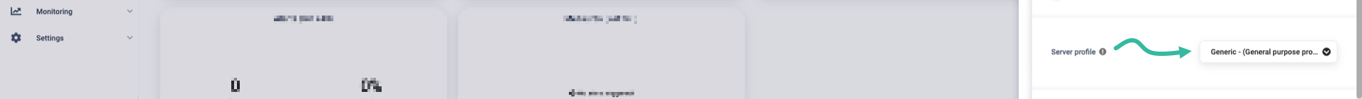 Select server profile
