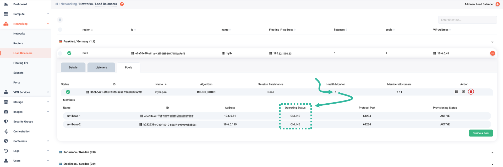 Check members operating status
