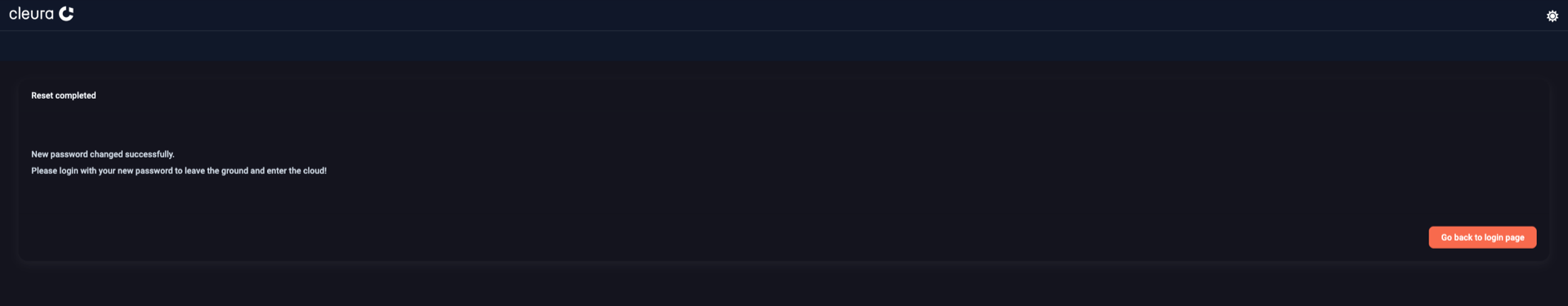 Password succesfully changed