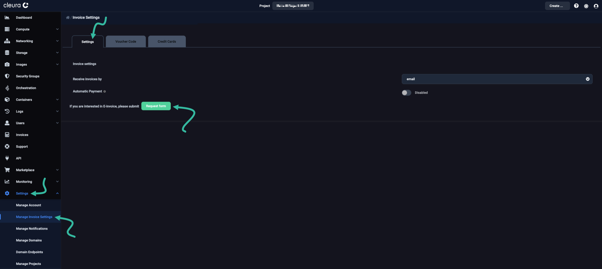 Request e-invoice