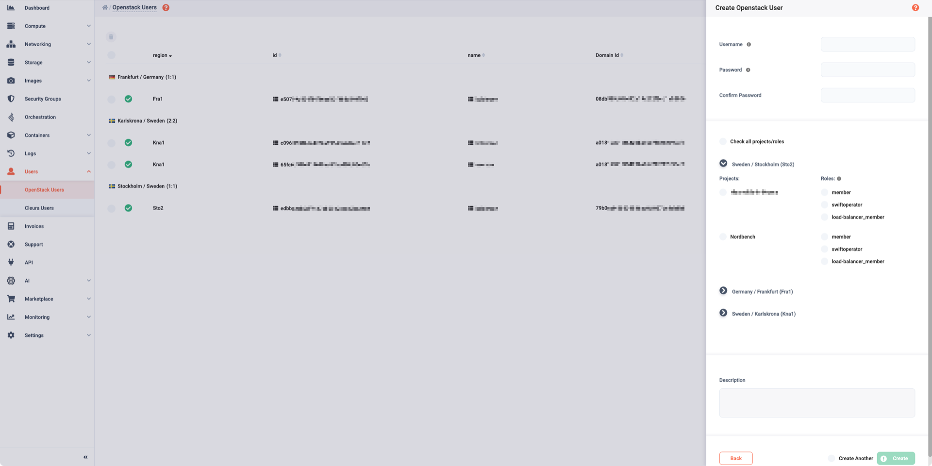 Create new OpenStack user
