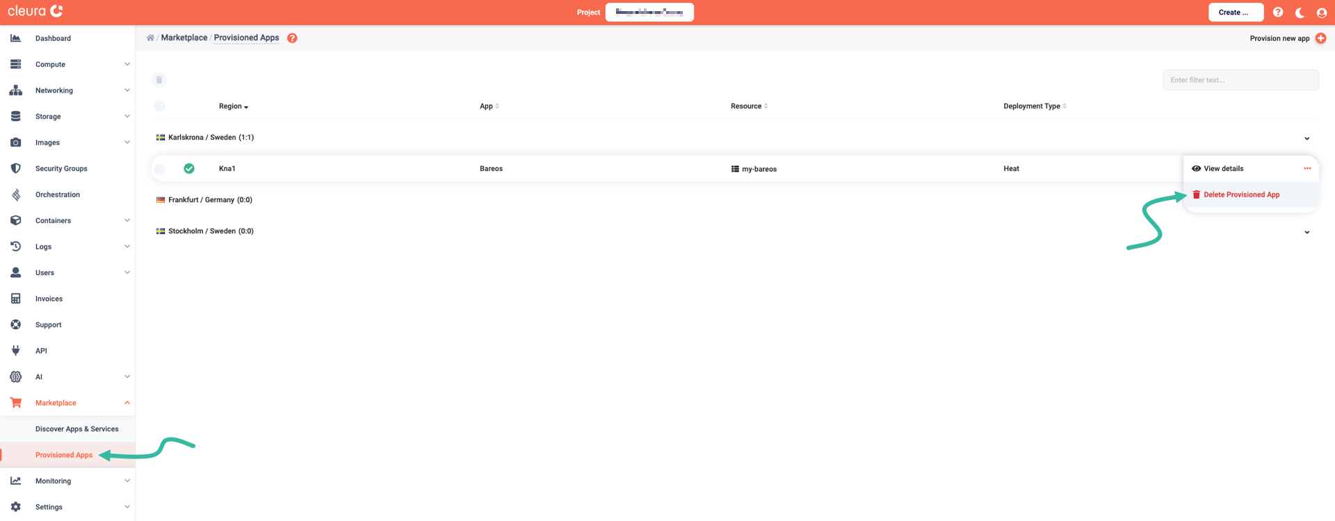 Request the deletion of Bareos