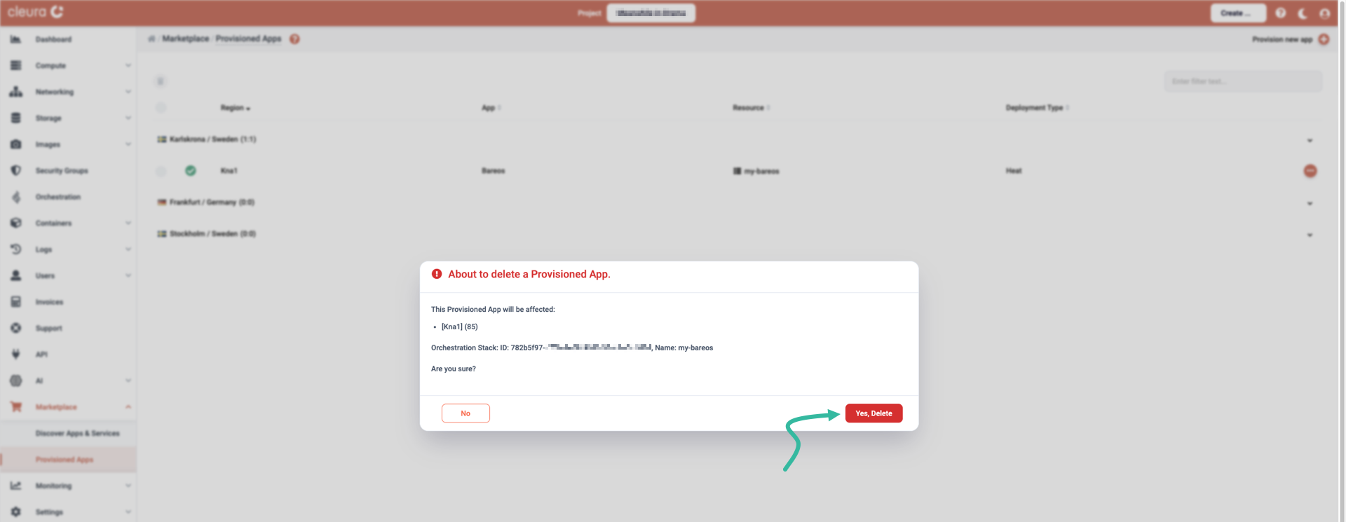 Make sure you are about to delete Bareos