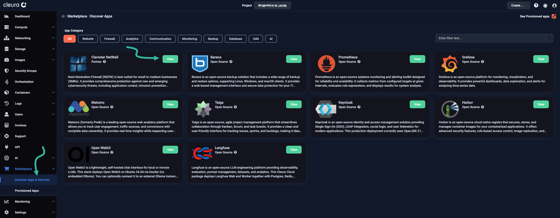 Select the Clavister NetWall application