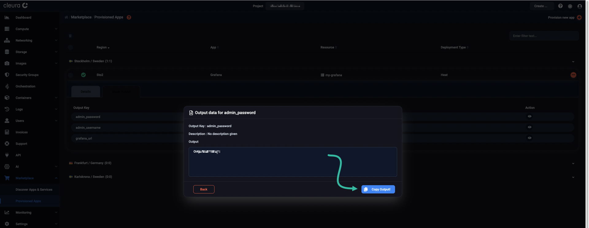 Reveal the administrator's password
