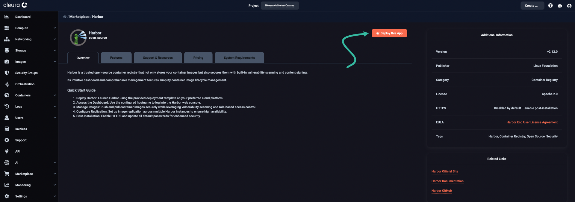 Start the Harbor deployment process