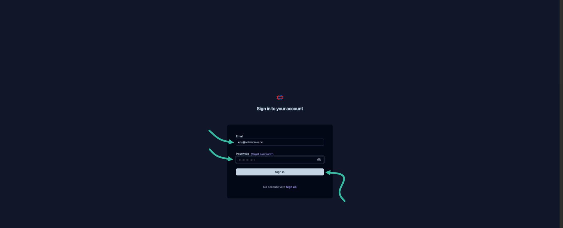 The Langfuse login page