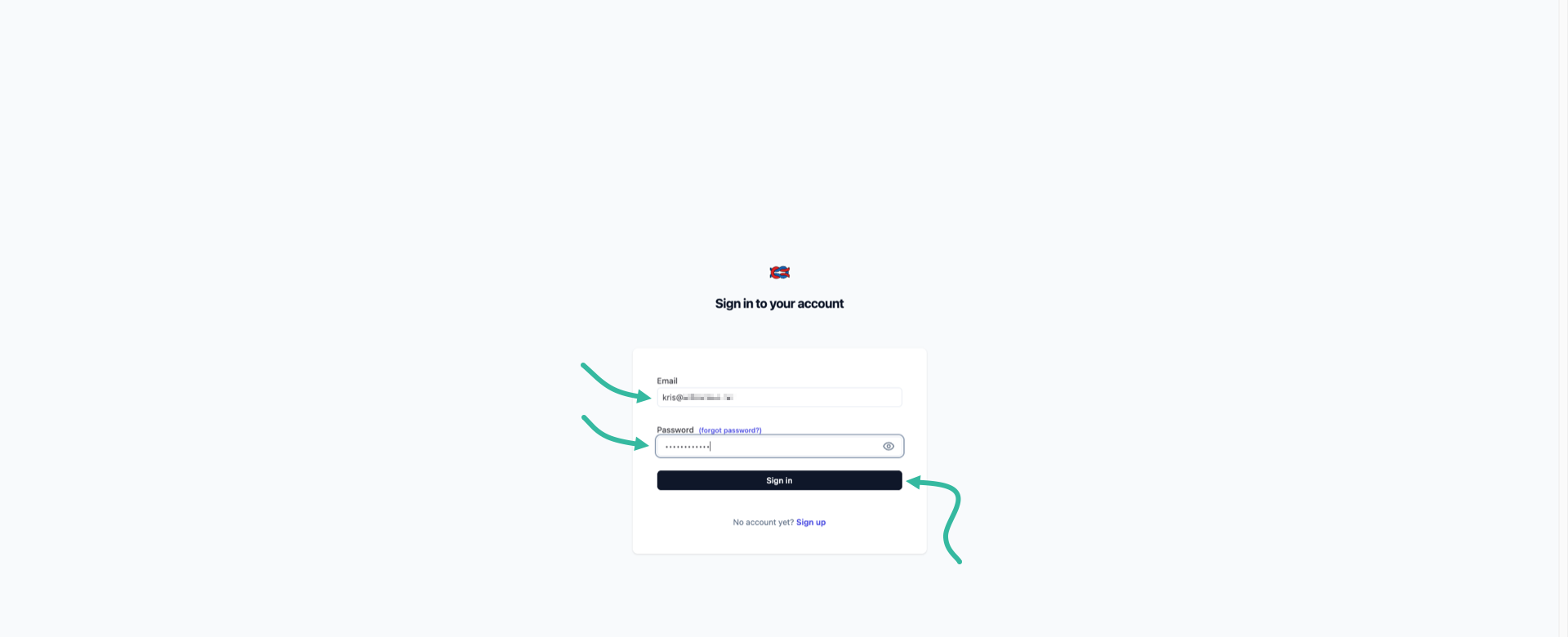 The Langfuse login page