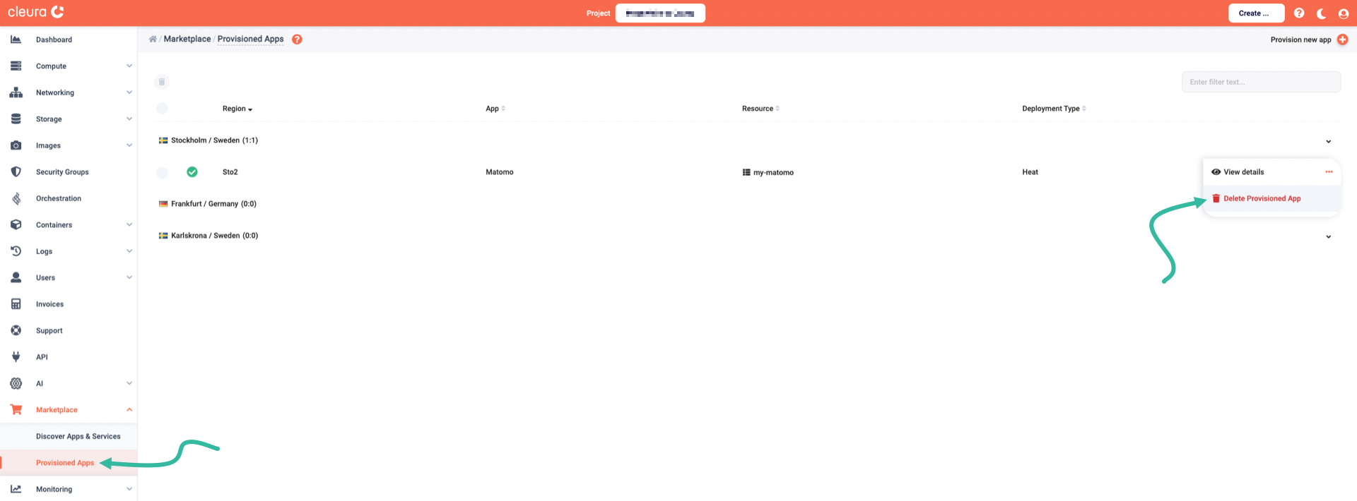 Request the deletion of Matomo
