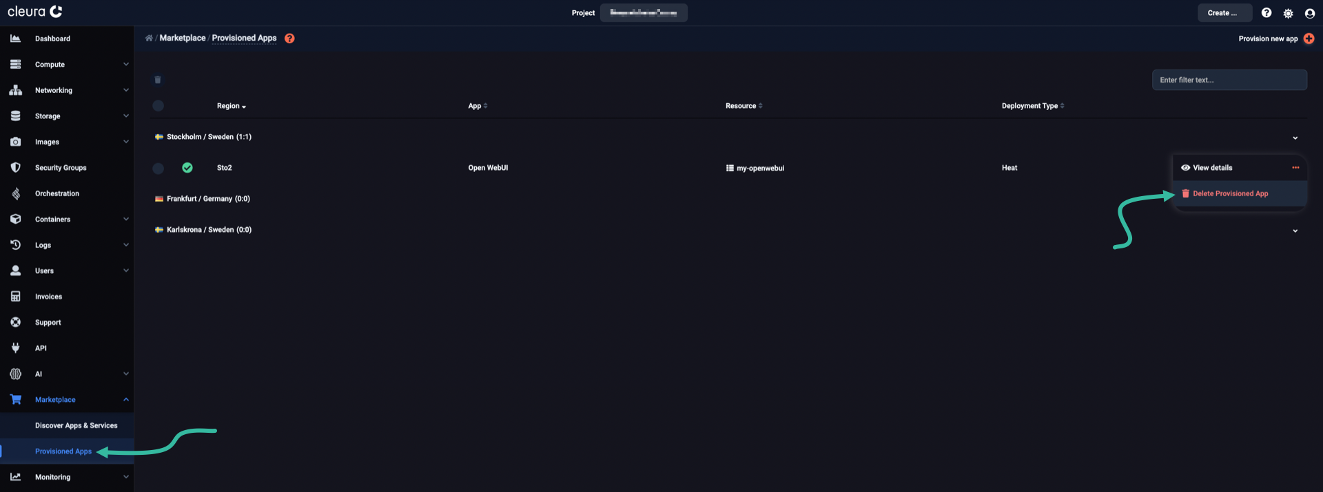 Request the deletion of Open WebUI