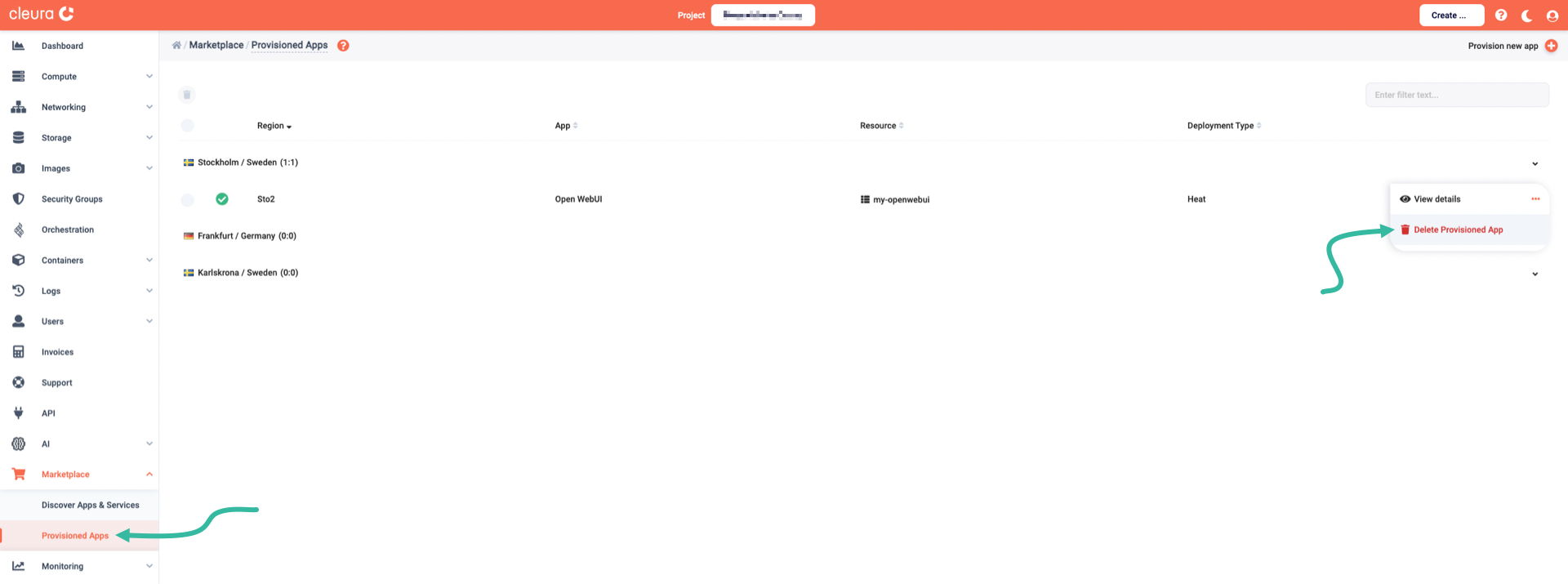 Request the deletion of Open WebUI