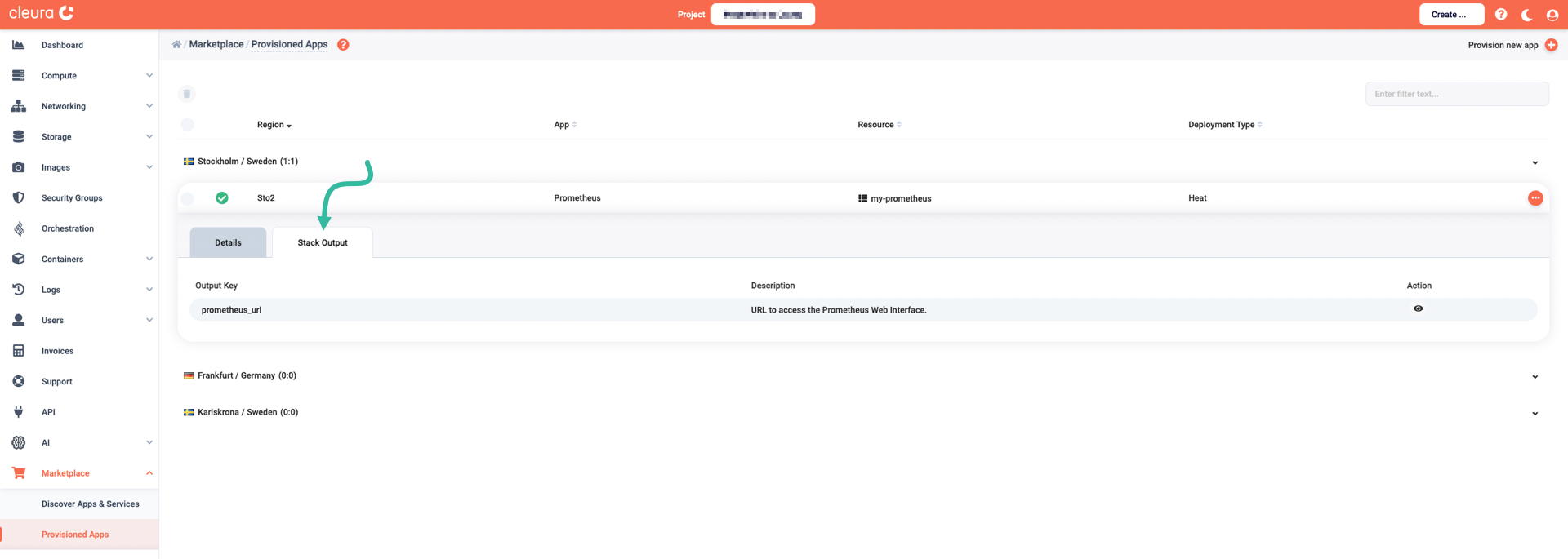 Get default credentials and URL