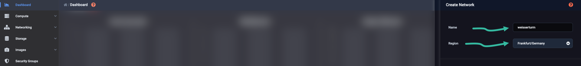 New network name and region