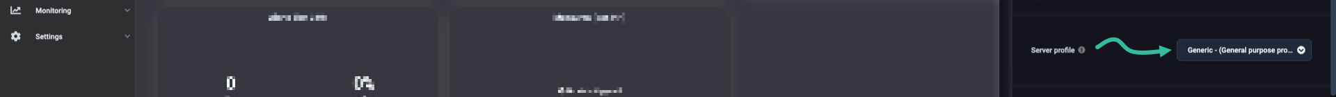 Select server profile